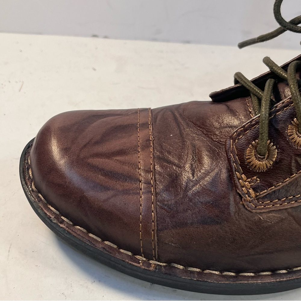 CLARKS Whistle Ballad Boots WMS Sz 8 m Lace Up Zip Dark Brown Hobo leather - Picture 4 of 10